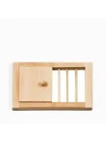 вентиляционная решетка большая с задвижкой (ольха), банный эксперт 